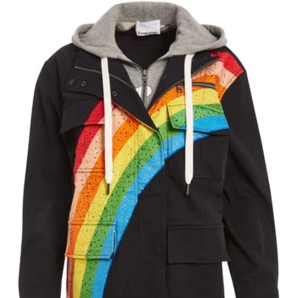 Alice + Olivia | Astor Embroidered Hooded Parka - Picture 3 of 13